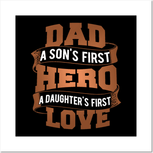 Dad t shirt   first hero Posters and Art